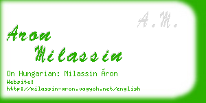 aron milassin business card